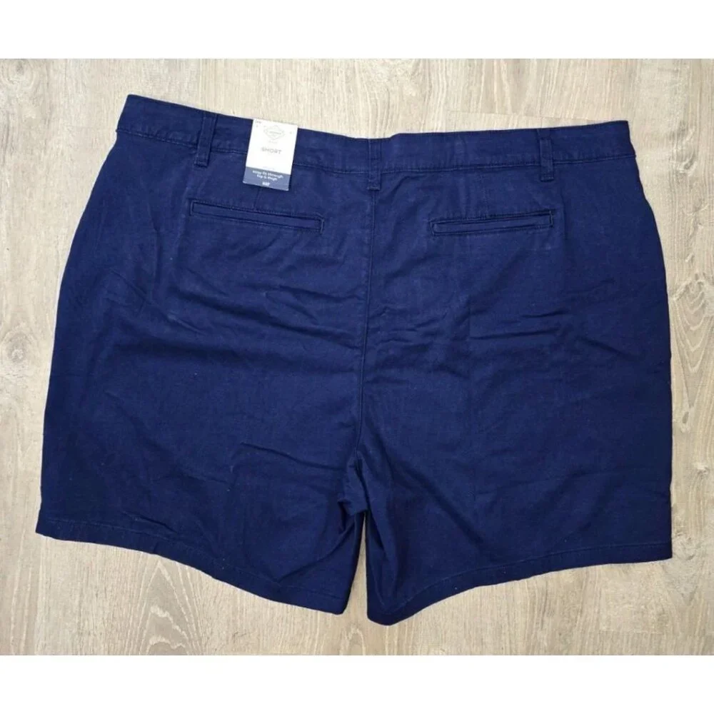 St.John's Bay Womens Short Mid Rise Secretly Slender American Navy Tummy Control - Picture 4 of 7
